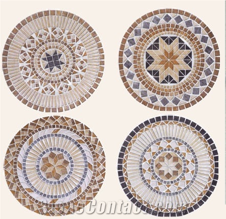 Travertine Mosaic Medallion