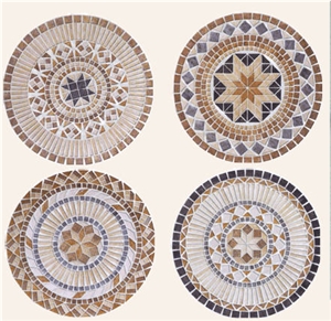 Travertine Mosaic Medallion