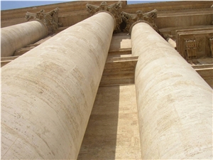 Beige Travertine Columns