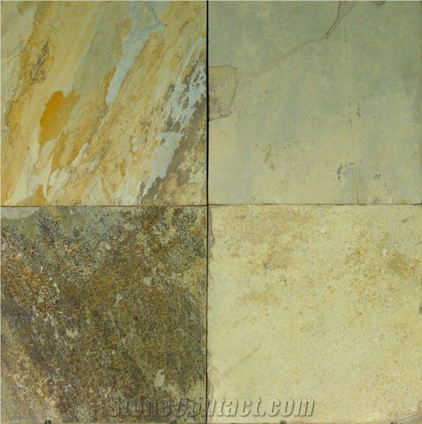 Beach Sand Slate, India Yellow Slate Tiles
