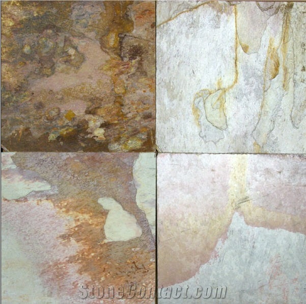Raja Red Slate Slabs & Tiles, India Red Slate