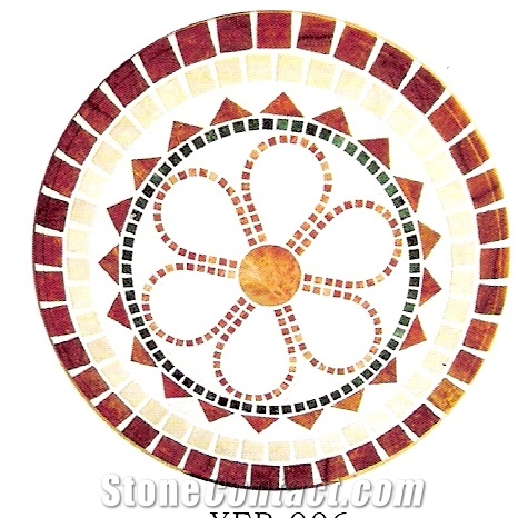 Travertine Mosaic Medallion
