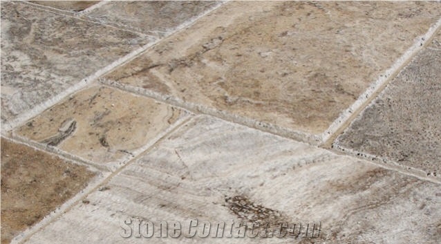 Silver Travertine Pattern Slabs & Tiles, Turkey Grey Travertine