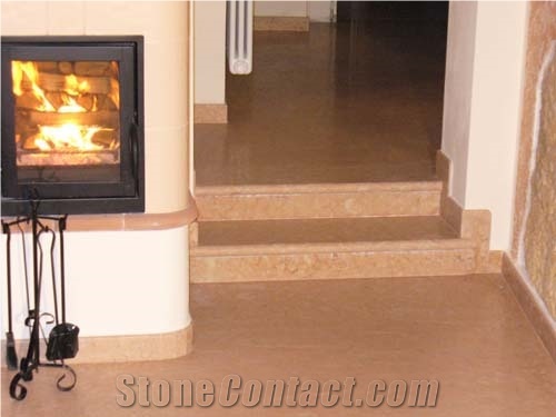 Pietra Della Lessinia Rosa - Lessinia Stone Stairs, Pietra Di Lessinia Rosa Pink Limestone Stairs