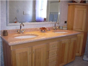 Pietra Di Lessinia Stone Vanity Top, Pietra Della Lessinia Rosa Pink Limestone Vanity Top