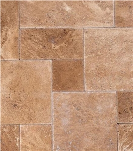 Brown Travertine Pattern Slabs & Tiles, Floor Covering Tiles, Walling Tiles
