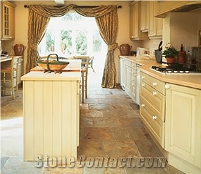 Bamboo Slate Tiles, China Yellow Slate
