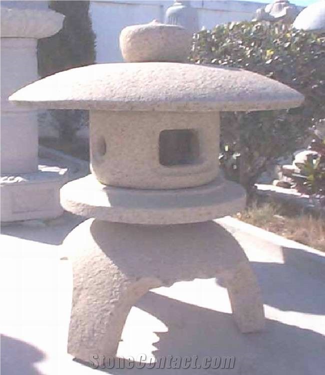 Granite Japanese Lantern -A35, Yellow Granite Japanese Lantern