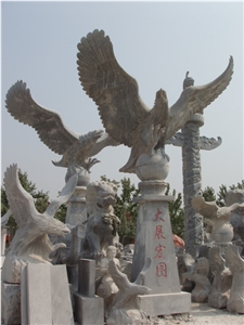 Grey Blue Stone Animal Sculpture