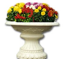 Marble Garden Flower Pots, Beige Marble Flower Pots Marble Garden Flower Pots, Beige Marble Flower Pots
