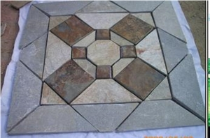 Slate Medallion Mosaic Inlay