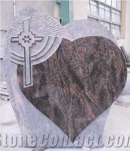 Muliticolor Red Granite European Style Monument