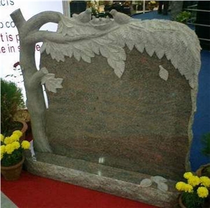 Tree Carving Granite Headstone,European Style Monu