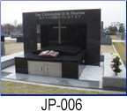 Granite Japanese Style Gravestone, Shanxi Black Granite
