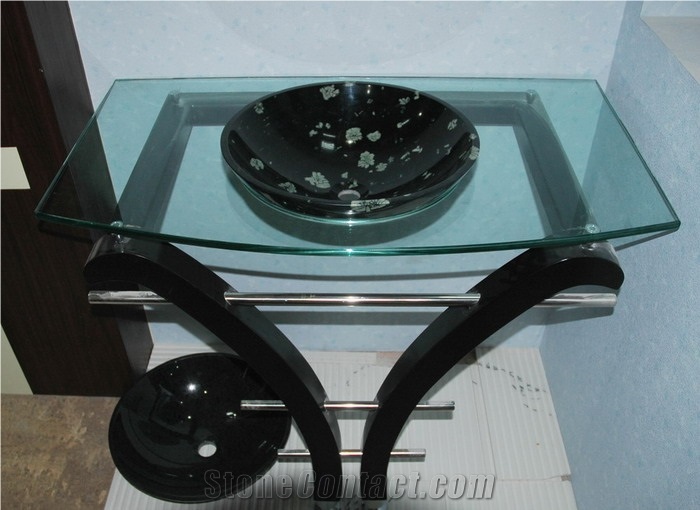 Black Peony Granite Basin