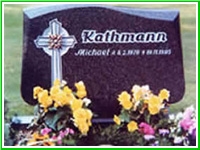 Brown Granite Tombstone