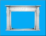 White Marble Fireplace Mantel