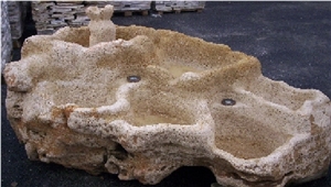STONE FOUNTAIN - STONE WATERFALL CIRCULAR GARDEN F