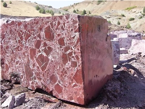 Elazig Visne, Rosso Levanto, Rosa Levanto Marble Block