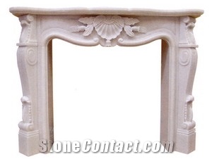 Beige Marble Fireplaces