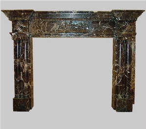High Quality Decorative Fireplace, Brown Marble Fireplace High Quality Decorative Fireplace, Brown Marble Fireplace