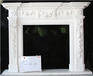 White Marble Fireplace Mantel