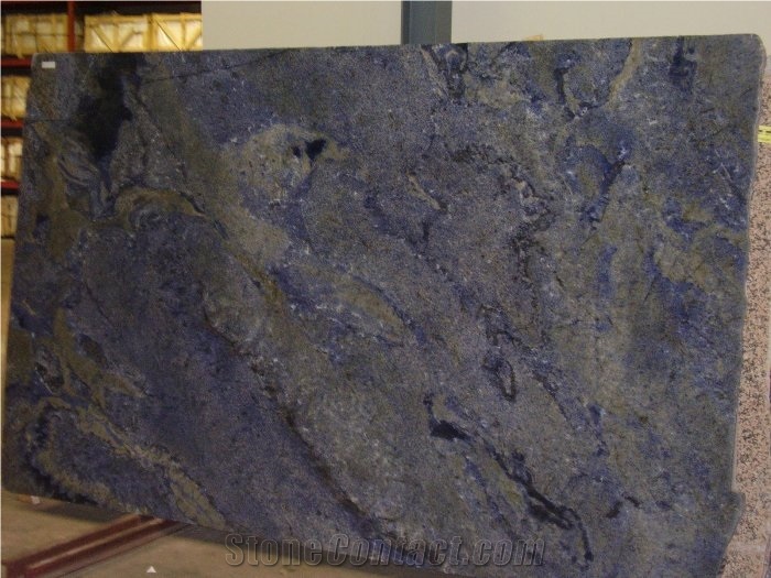Azul Bahia Granite Slab, Brazil Blue Granite