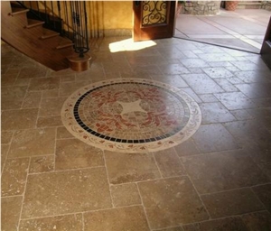 Toscano Travertine Mosaic Medallion