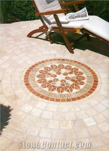 Travertine Mosaic Medallion