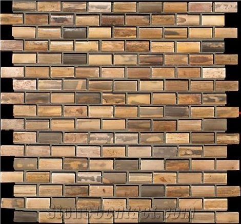 3D Green Slate Mosaic