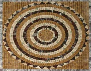 Travertine Mosaic Medallion