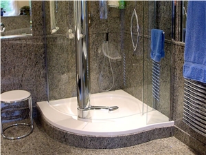 Brown Granite Bath Design
