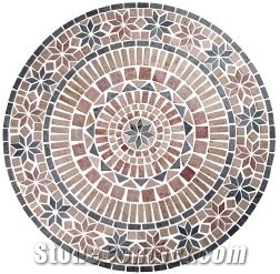 Travertine Mosaic Medallion