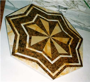 Granite Mix Marble Mosaic Medallion