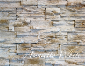 Niagara Stone-Amaretto White, Beige Limestone Cultured Stone