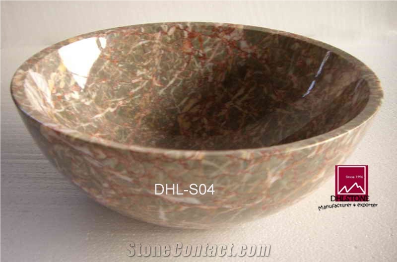 Red Agate Marble Sinks
