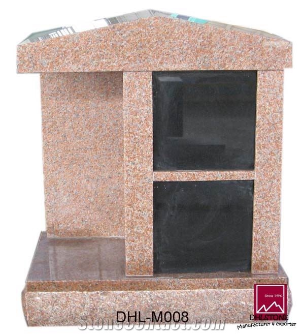 Red Granite Mausoleum Dhl-M008