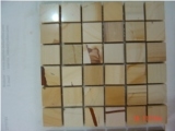 Teak Wood Yellow Marble Mosaic