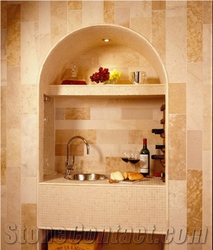French Limestone Wall