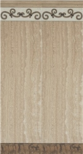 Travertino Classico Travertine Border, Beige Travertine Border
