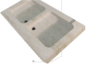 Pietra Bianca Di Vicenza Drop-In Bathroom Sinks Pietra Bianca Di Vicenza Drop-In Bathroom Sinks