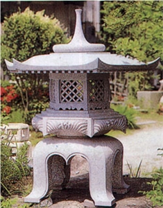 Pearl White Granite Garden Lantern