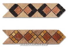 Travertine Mixed Marble Mosaic Border