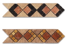 Travertine Mixed Marble Mosaic Border Travertine Mixed Marble Mosaic Border