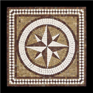 Travertine Mosaic Medallion