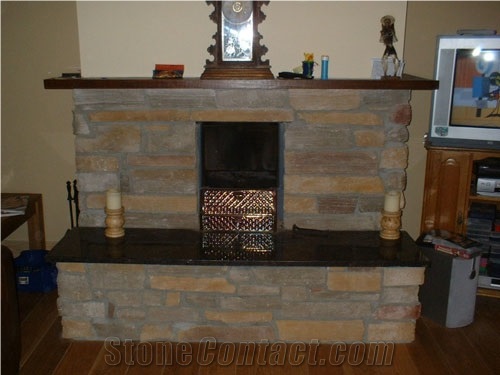Slate Masonry Fireplace