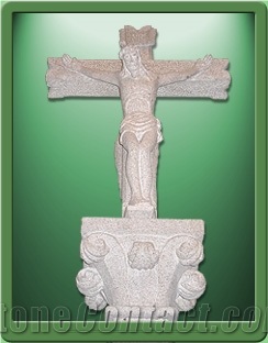 Grey Granite Cross Tombstone,Monument