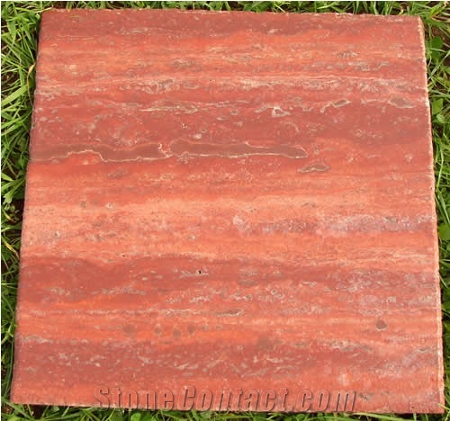 Rosso Persia Travertine Slabs & Tiles, Iran Red Travertine