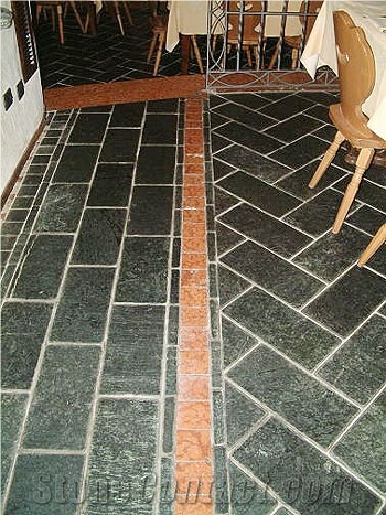 Victoria Green Serpentine Paviment