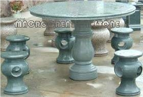 Granite Marble Stone Table and Bench Granite Marble Stone Table and Bench